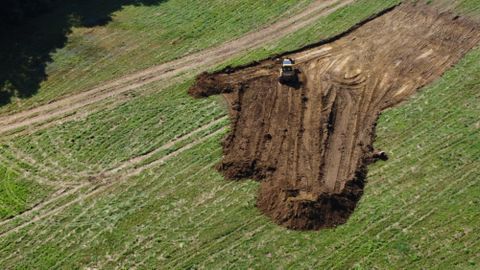 removing topsoil.